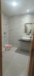 Koupelna v ubytování Hotel A10