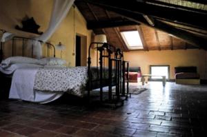 1 dormitorio con 1 cama en una habitación en Tenuta Rivalazzo, en Noceto