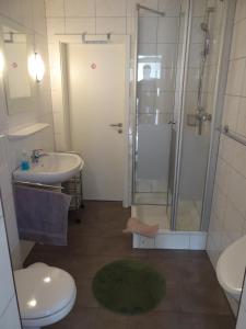 Koupelna v ubytování Venner Gasthaus