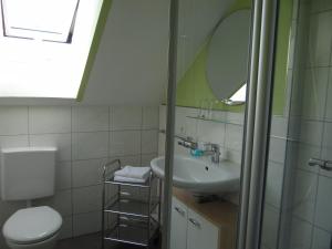 Koupelna v ubytování Venner Gasthaus