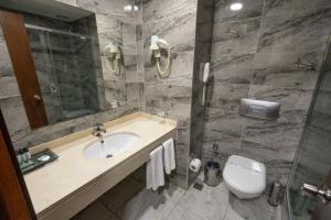 a bathroom with a sink and a toilet at The Green Park Taksim in Istanbul