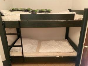 a couple of bunk beds in a room at FeWo Schulze in Fehmarn