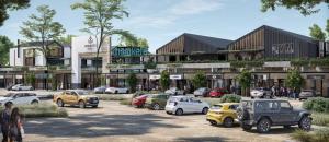 an artist impression of the planned redevelopment of a shopping centre at Dassen Cove Self Catering in Plettenberg Bay