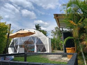 Zahrada ubytování Orange Glamping