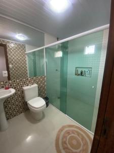 Koupelna v ubytování Casa de praia