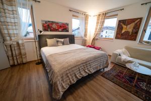Postel nebo postele na pokoji v ubytování Apartmán v centru