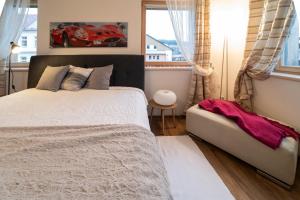 Postel nebo postele na pokoji v ubytování Apartmán v centru