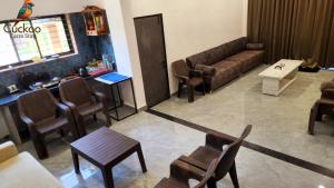 Χώρος καθιστικού στο Cuckoo Farm Stay