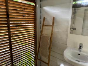 Koupelna v ubytování Nuit insolite dans une bulle avec spa privatif en Martinique!