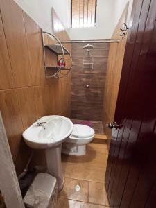 Koupelna v ubytování Cuarto Queen