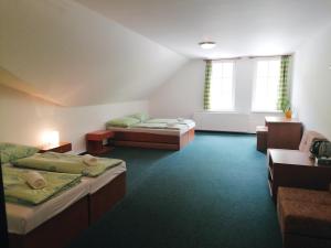 Postel nebo postele na pokoji v ubytování Patriot penzion