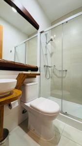 Koupelna v ubytování Hotel Arrebol