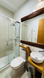 Koupelna v ubytování Hotel Arrebol