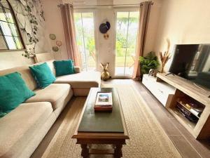 Televízia a/alebo spoločenská miestnosť v ubytovaní Le Plessis Capitale - Appartement entier avec jardin