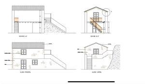 The floor plan of Dúplex de invitados en medio del bosque
