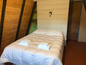 Un pat sau paturi într-o cameră la Posada Pagana