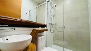 Koupelna v ubytování Hotel Arrebol