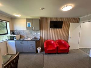 Kuchyň nebo kuchyňský kout v ubytování Academy Lodge Motel