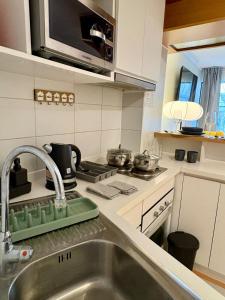 Kuchyň nebo kuchyňský kout v ubytování Apt Santiago Lastarria + 4 fotografie