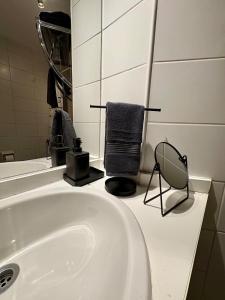 Koupelna v ubytování Apt Santiago Lastarria