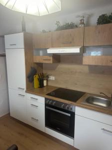 Kuchyň nebo kuchyňský kout v ubytování Kleines Häuschen im Tauernstädtchen Gmünd + 16 fotografií