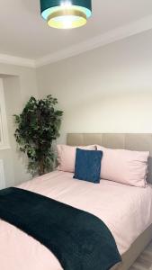 Ένα ή περισσότερα κρεβάτια σε δωμάτιο στο 2 Bedroom Dreamy apartment in Plymouth!