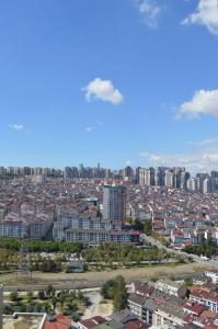 a view of a city with tall buildings at King Suite MS5 in Esenyurt