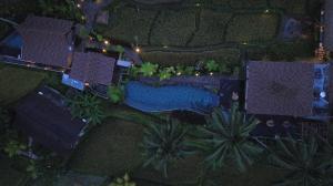 an overhead view of a resort with a swimming pool at Lawani Resort in Tegalalang