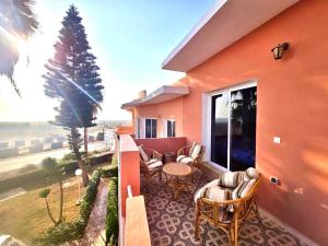 Balcon ou terrasse dans l'établissement Beldi Chic vue Mer - Taghazout