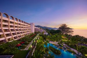 an aerial view of a resort with a swimming pool at PARKROYAL Penang Resort in Batu Ferringhi