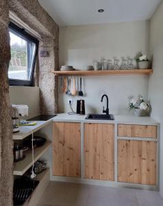 Dapur atau dapur kecil di Quinta do Brejo