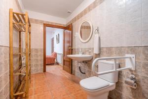 een badkamer met toilet en wastafel bij Apartamentos Haza La Moraleda 2 y A in Güéjar-Sierra