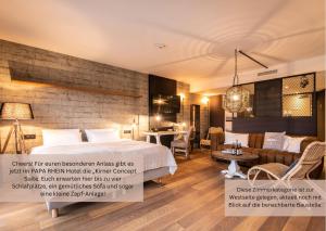 Postel nebo postele na pokoji v ubytování PAPA RHEIN - Hotel & Spa