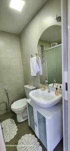 Koupelna v ubytování Chalé confortável para família.