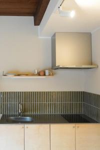 a kitchen with a sink and a counter top at Kintsugi House Tajimi in Tajimi