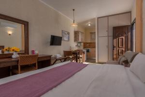 A television and/or entertainment centre at Agnanti Hotel Apartments