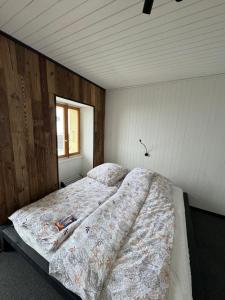 Postel nebo postele na pokoji v ubytování Cornalin