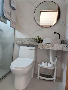 Koupelna v ubytování Pousada Dona Chica