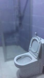 a toy toilet with the seat up in a bathroom at darou salam house in Rufisque +28 photos