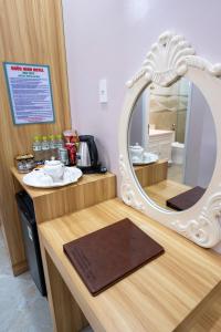 Koupelna v ubytování Quoc Vinh Hotel