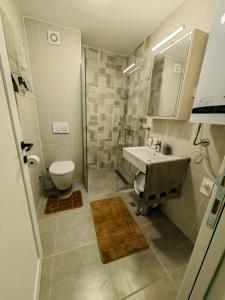 Koupelna v ubytování Vidra apartman