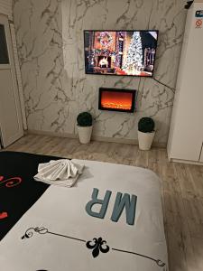 Postel nebo postele na pokoji v ubytování Stan u centru 1