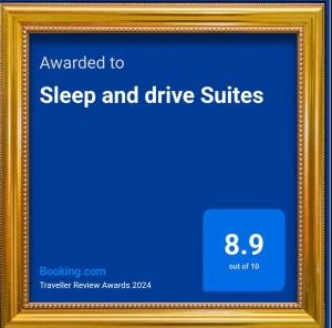 Certifikát, hodnocení, plakát nebo jiný dokument vystavený v ubytování Sleep and drive Suites