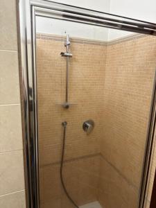 a shower with a glass door in a bathroom at Luce Guest House in Osteria dellʼ Osa +15 photos