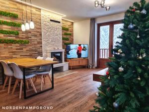 TV a/nebo společenská místnost v ubytování NordenPamporovo
