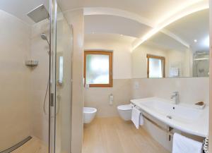 Koupelna v ubytování Hotel Silvana