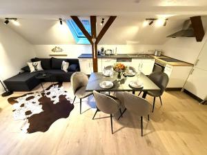 Nhà bếp/bếp nhỏ tại Natur-Apartment am Großen Arber Netflix WIFI