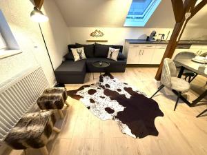 Khu vực ghế ngồi tại Natur-Apartment am Großen Arber Netflix WIFI