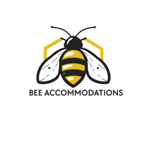 a bee association logo design illustration at Bee Accommodations - NG1 Apartment in Nottingham
