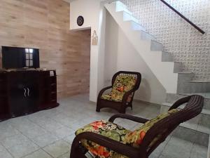 Μια τηλεόραση ή/και κέντρο ψυχαγωγίας στο Sobrado no litoral norte de são Sebastião